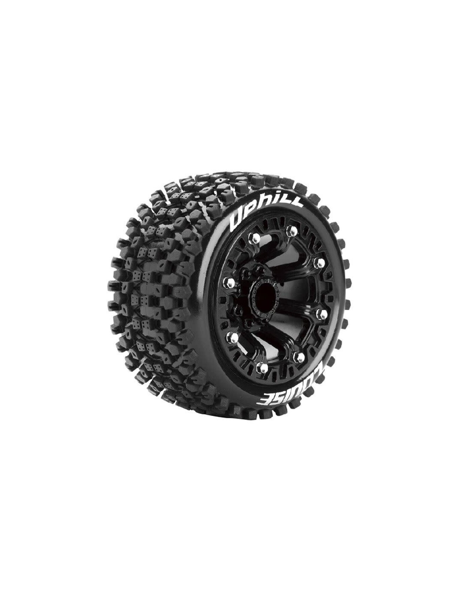 Louise R/C ST-Uphill 2.2"-12mm Hex Black Wheels (Front/Rear)(2)