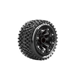 Louise R/C ST-Uphill 2.2"-12mm Hex Black Wheels (Front/Rear)(2)