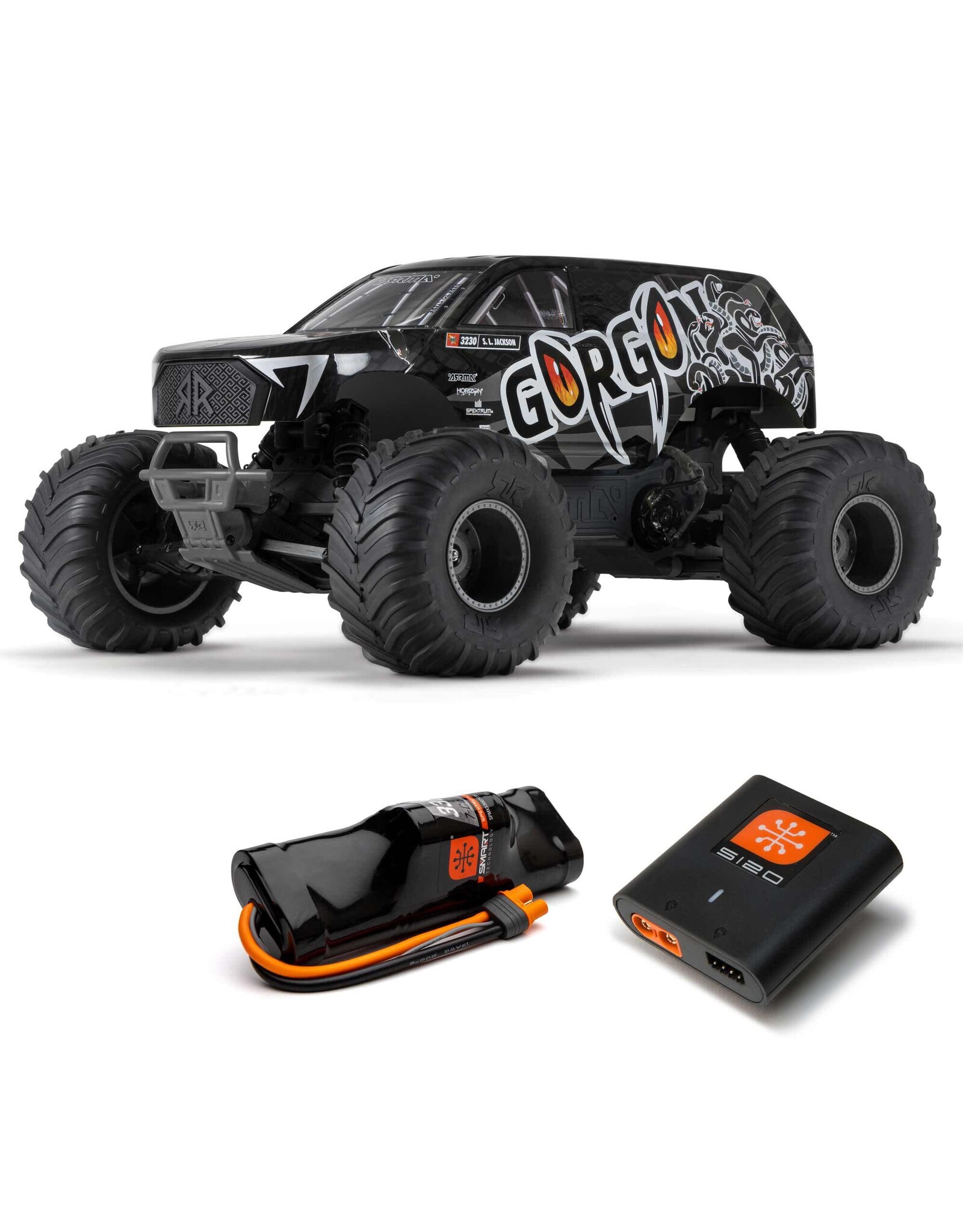 Arrma 1/10 GORGON 2wd MEGA 550 Brushed Monster Truck kit w/ Battery & Charger