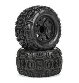 Duratrax 1/10 Warthog Trs Fr/R 2.8 MTD 12mm Blk Ripper (2)