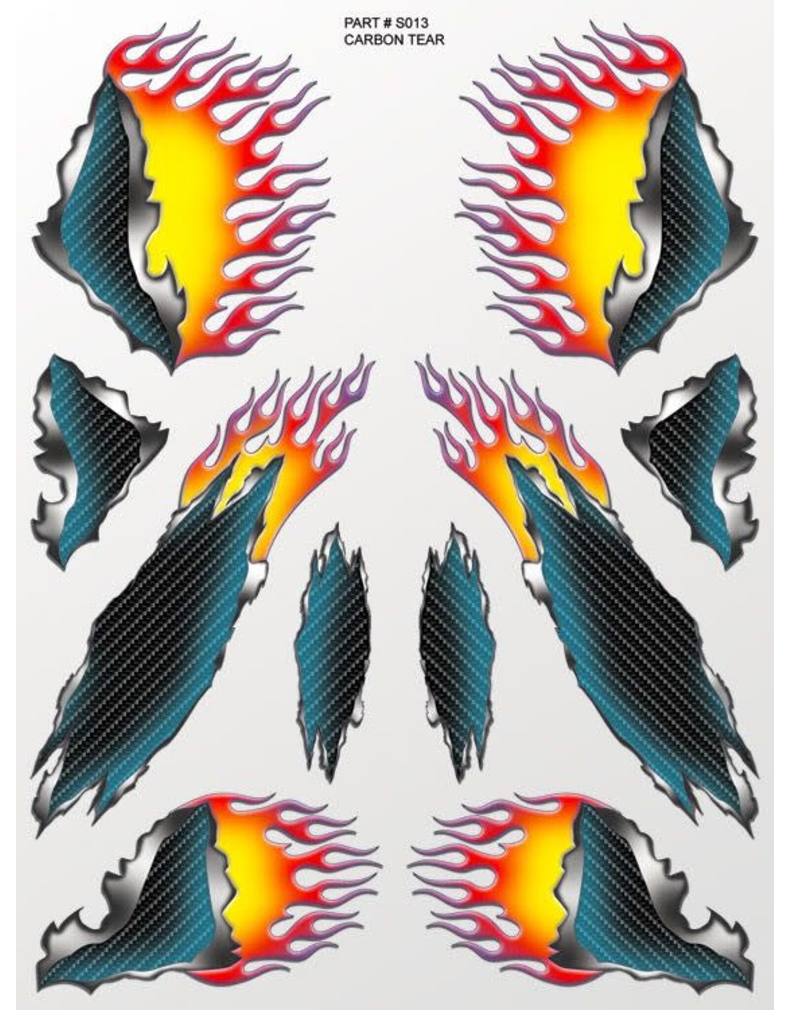 XXX main Carbon Tear Sticker Sheet