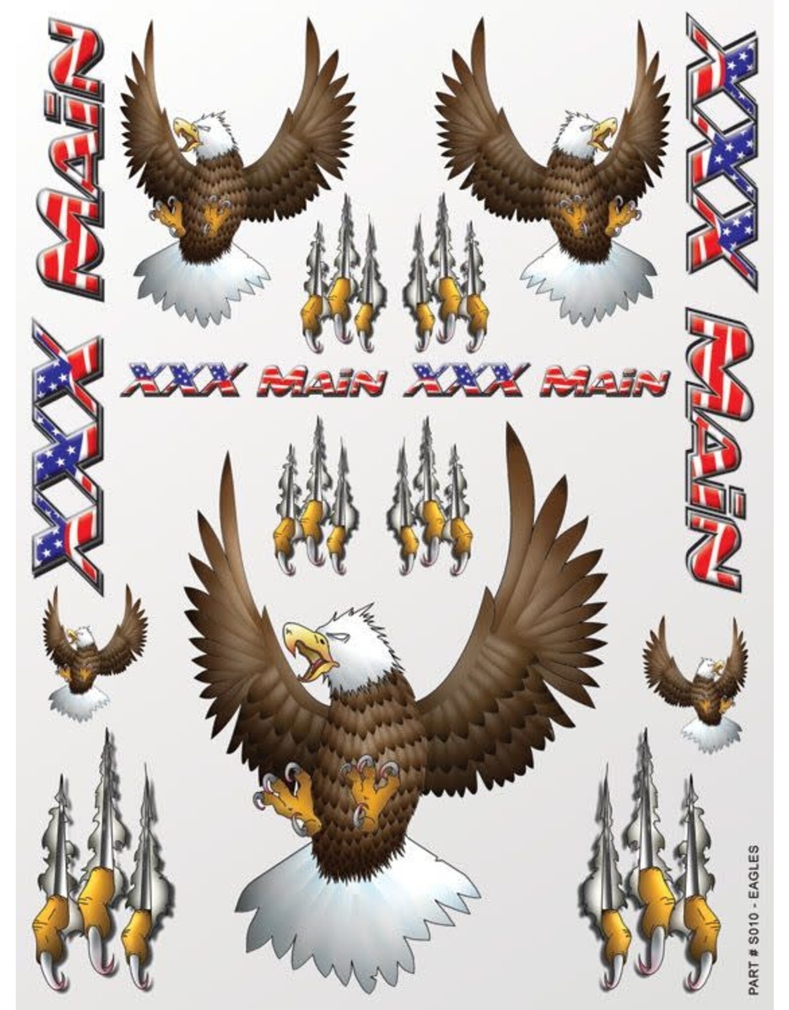 XXX main Eagles Sticker Sheet