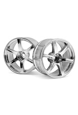 HPI Racing LP32 Wheel, Yokohama AVS Model T6, Chrome, (2pcs)