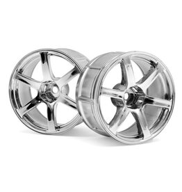 HPI Racing LP32 Wheel, Yokohama AVS Model T6, Chrome, (2pcs)