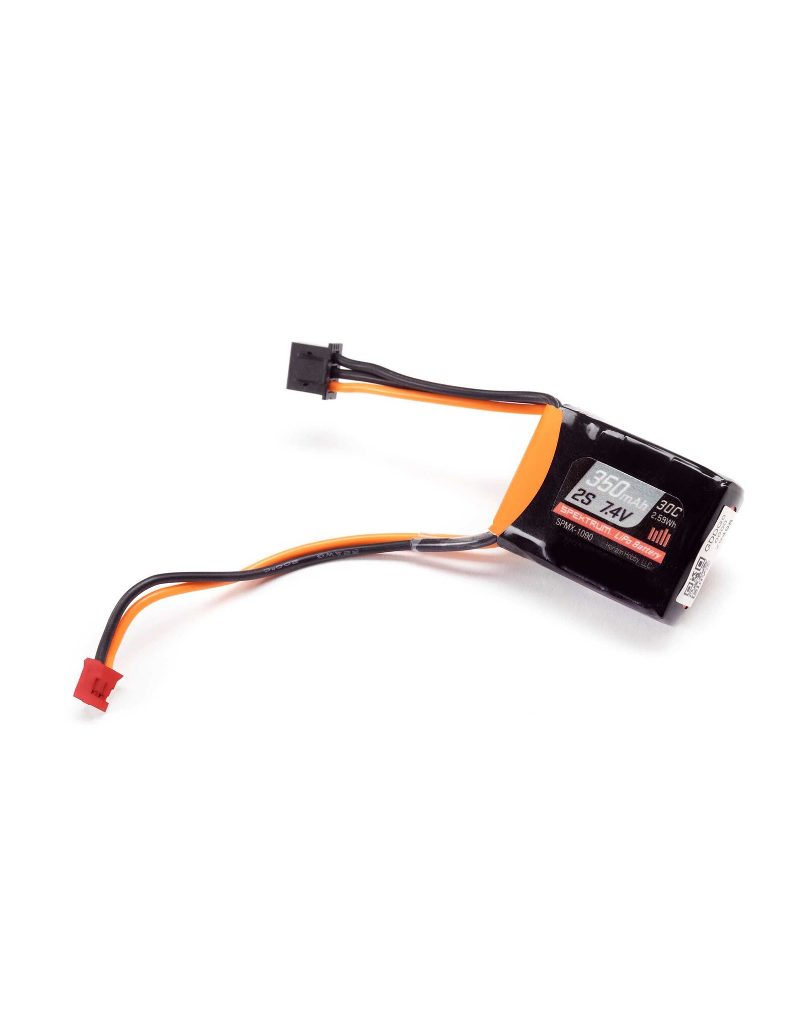 Spektrum 7.4V 350mAh 2S 30C LiPo Battery: PH2.0