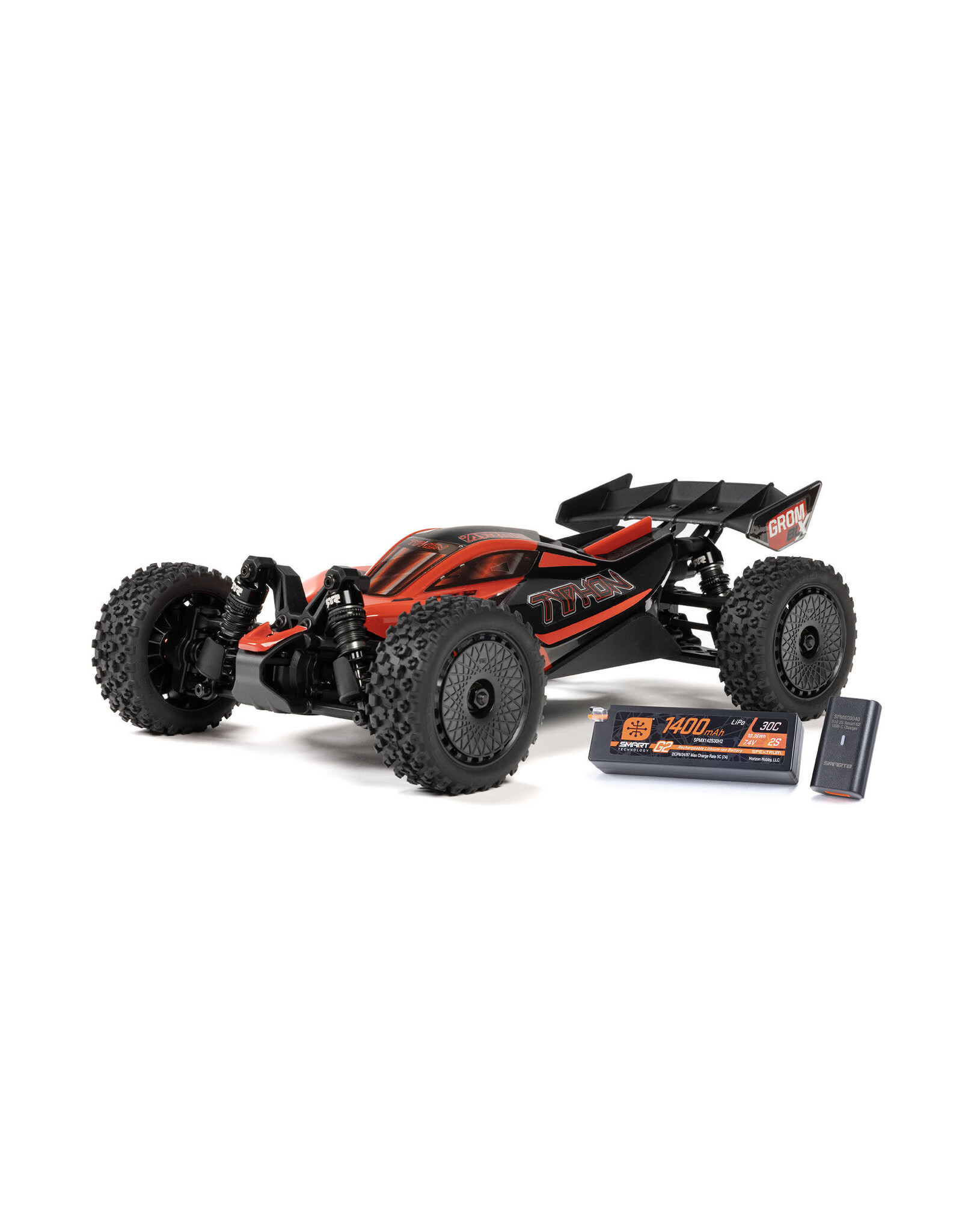 Arrma TYPHON GROM 223S BLX Brushless 4X4 Buggy RTR w/ Battery/Charger, Red