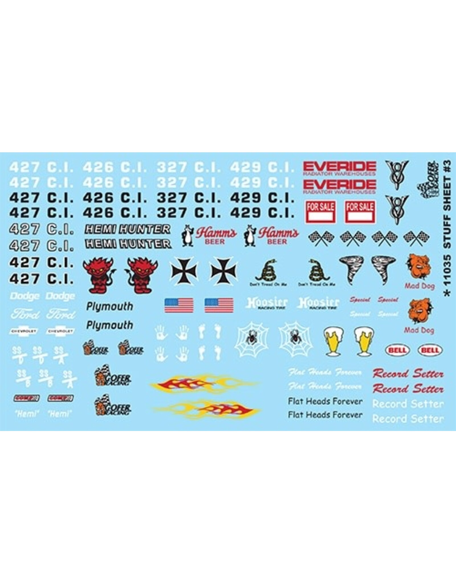 Gofer Racing Stuff Sheet Decals #3 item number 1/24