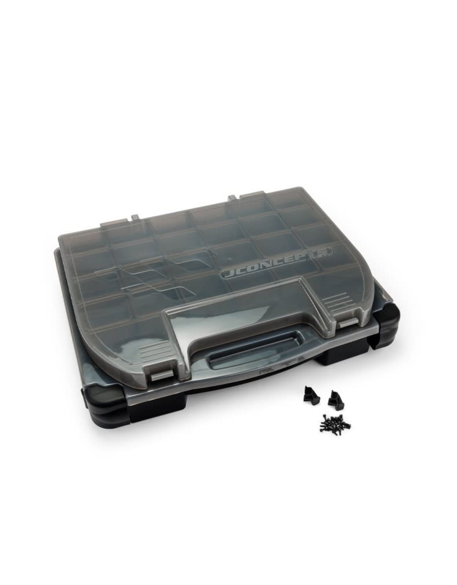 JConcepts Tool Box w/ Upper Storage, Black / Smoke Gray