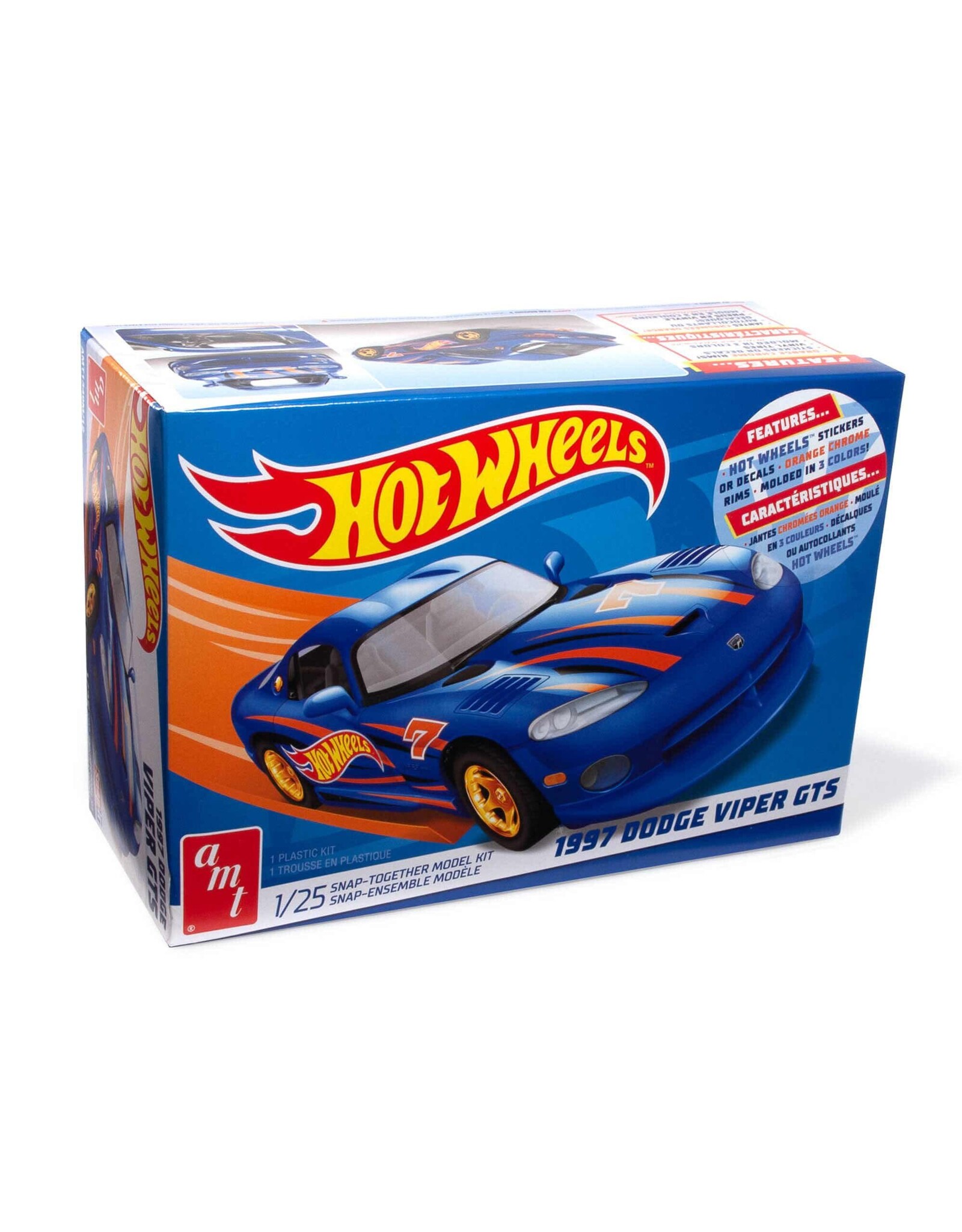 AMT 1/25 Hot Wheels 1997 Dodge Viper GTS Snap Model Kit