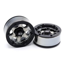 Vanquish Incision 1.9 KMC KM233 Hex Black Chrome Plastic