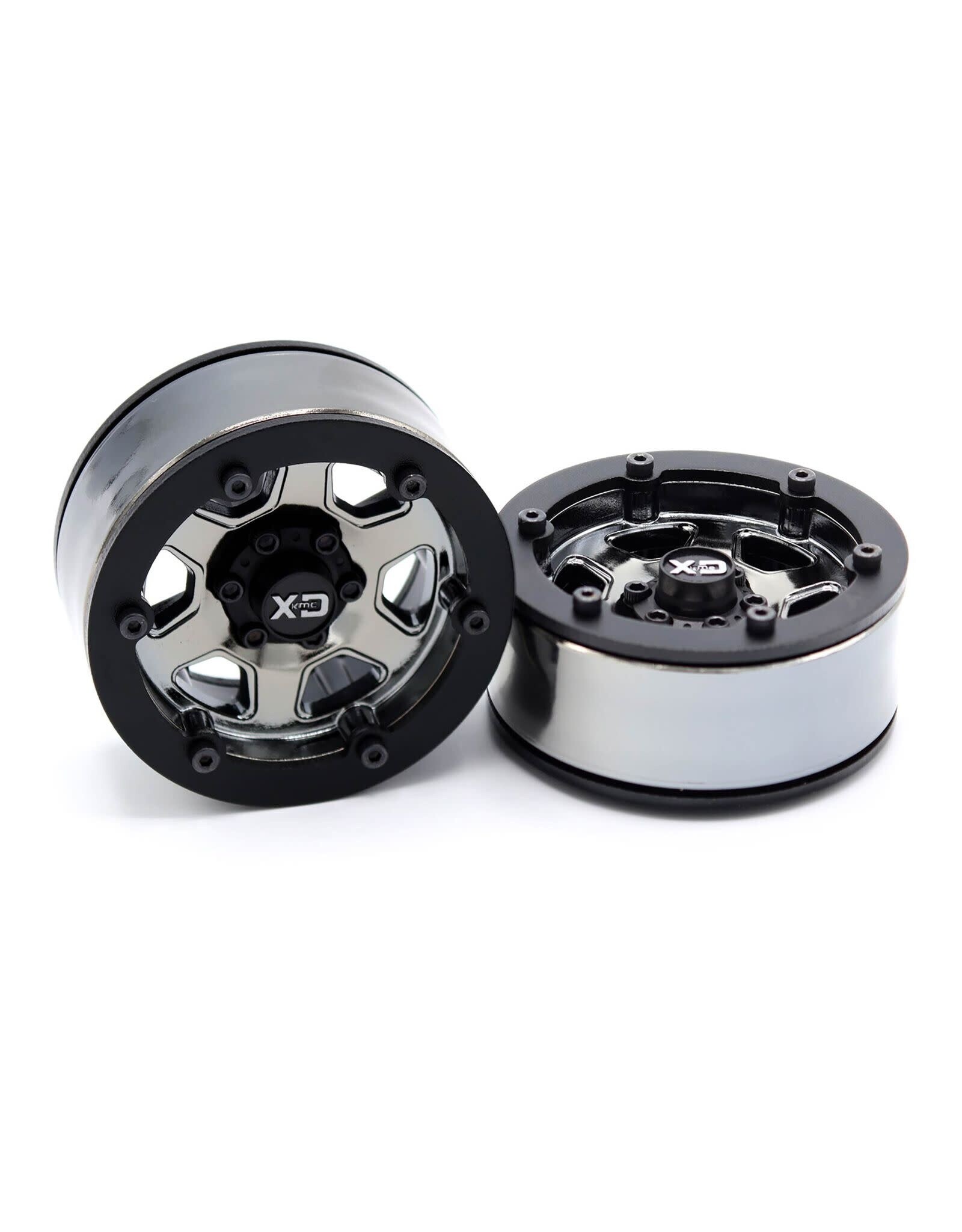 Vanquish Incision 1.9 KMC KM233 Hex Black Chrome Plastic