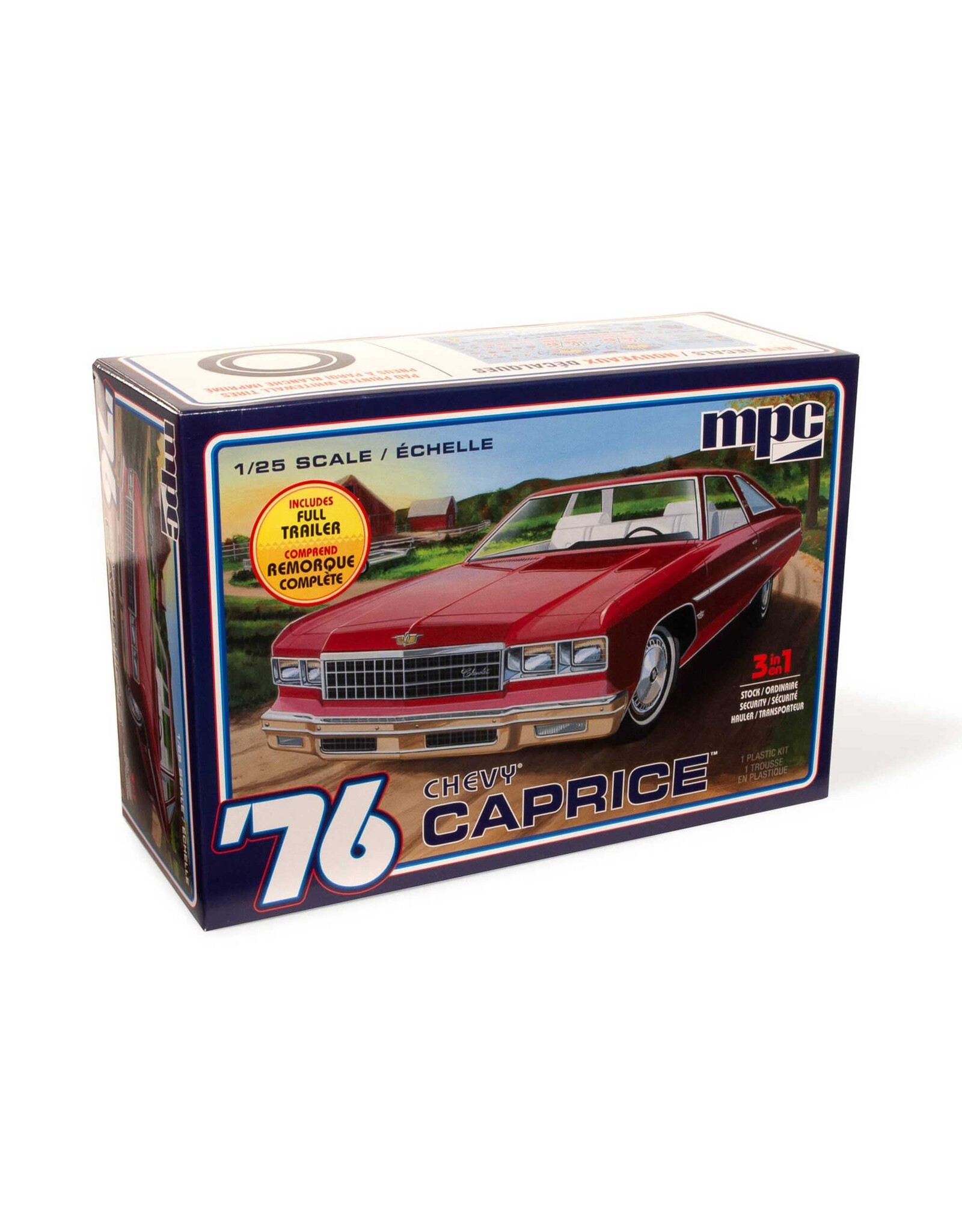 MPC 1/25 1976 Chevy Caprice w/Trailer 2T