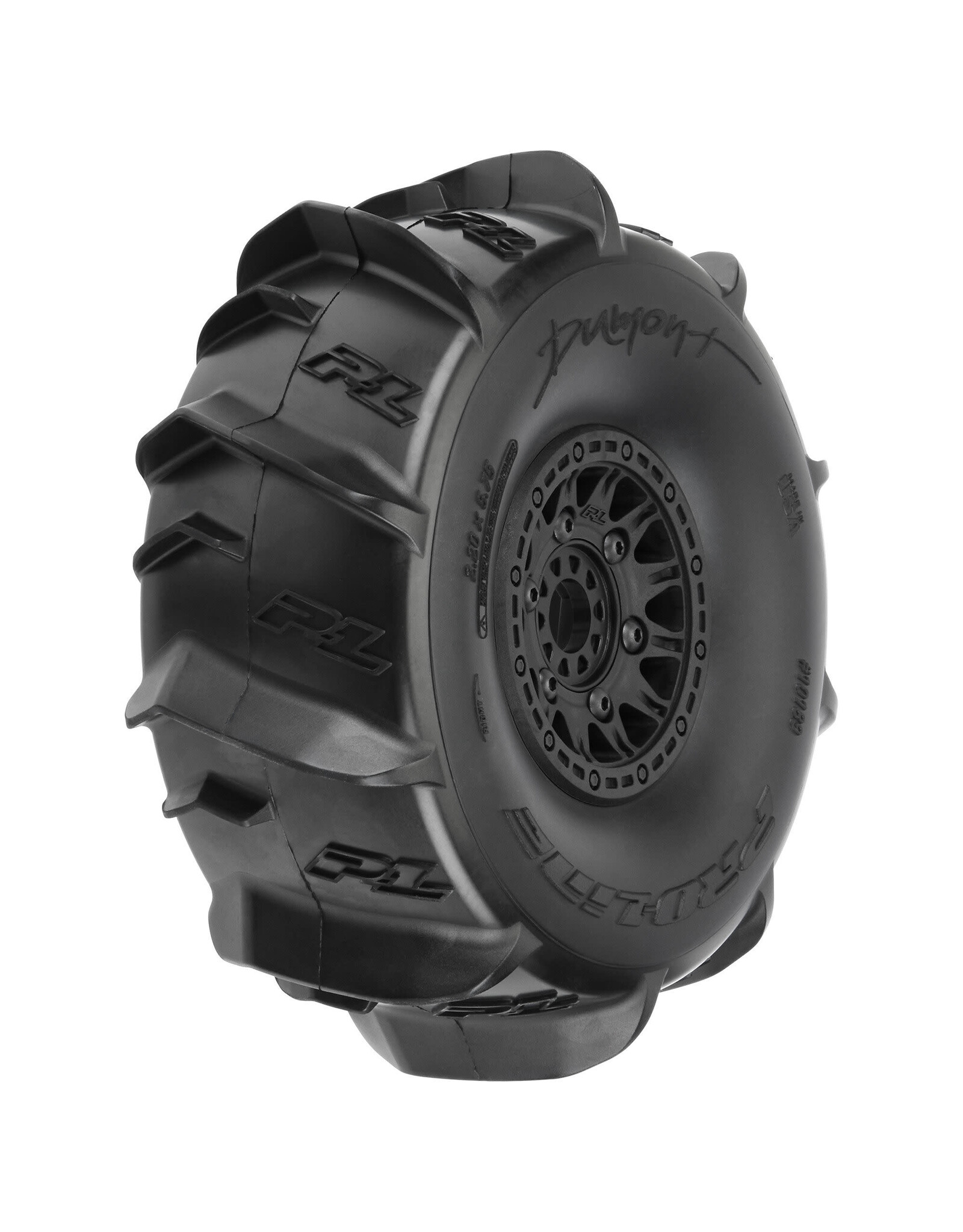 proline 1/7 Dumont Sand/Snow F/R Tires MTD 17mm Black Raid (2): Mojave/UDR