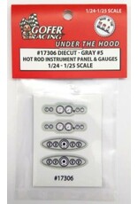 Gofer Racing Hot Rod Instrument Panel Gray #5 1/24 - 1/25