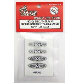 Gofer Racing Hot Rod Instrument Panel Gray #5 1/24 - 1/25