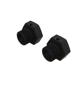 Arrma Aluminum Wheel Hex 17mm, 16.5mm Thick, Black (2)