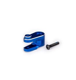 Traxxas Servo horn, steering, blue-anodized aluminum