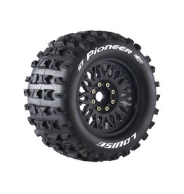 Louise R/C ST-Pioneer 3.8"-1/2" Offset, 17mm Hex Black Wheels 6.4" OD (2)