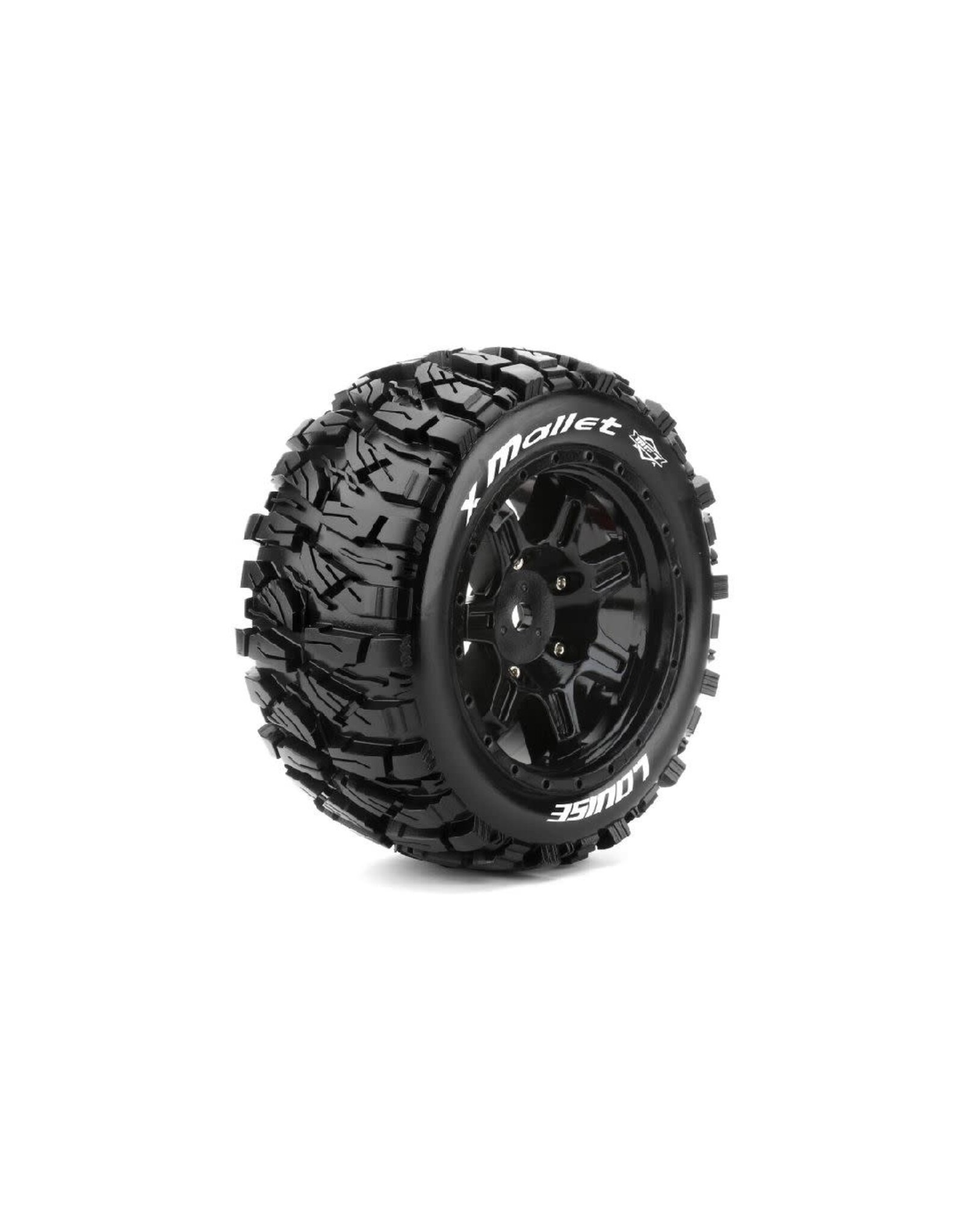 Louise R/C X-Mallet 4.3" on Black Wheels 24mm Hex (For X-Maxx)(2)