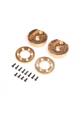 Axial Portal Cvr & Wghts, Brass(122.4g,34.6g ea), AF16P: AXP8