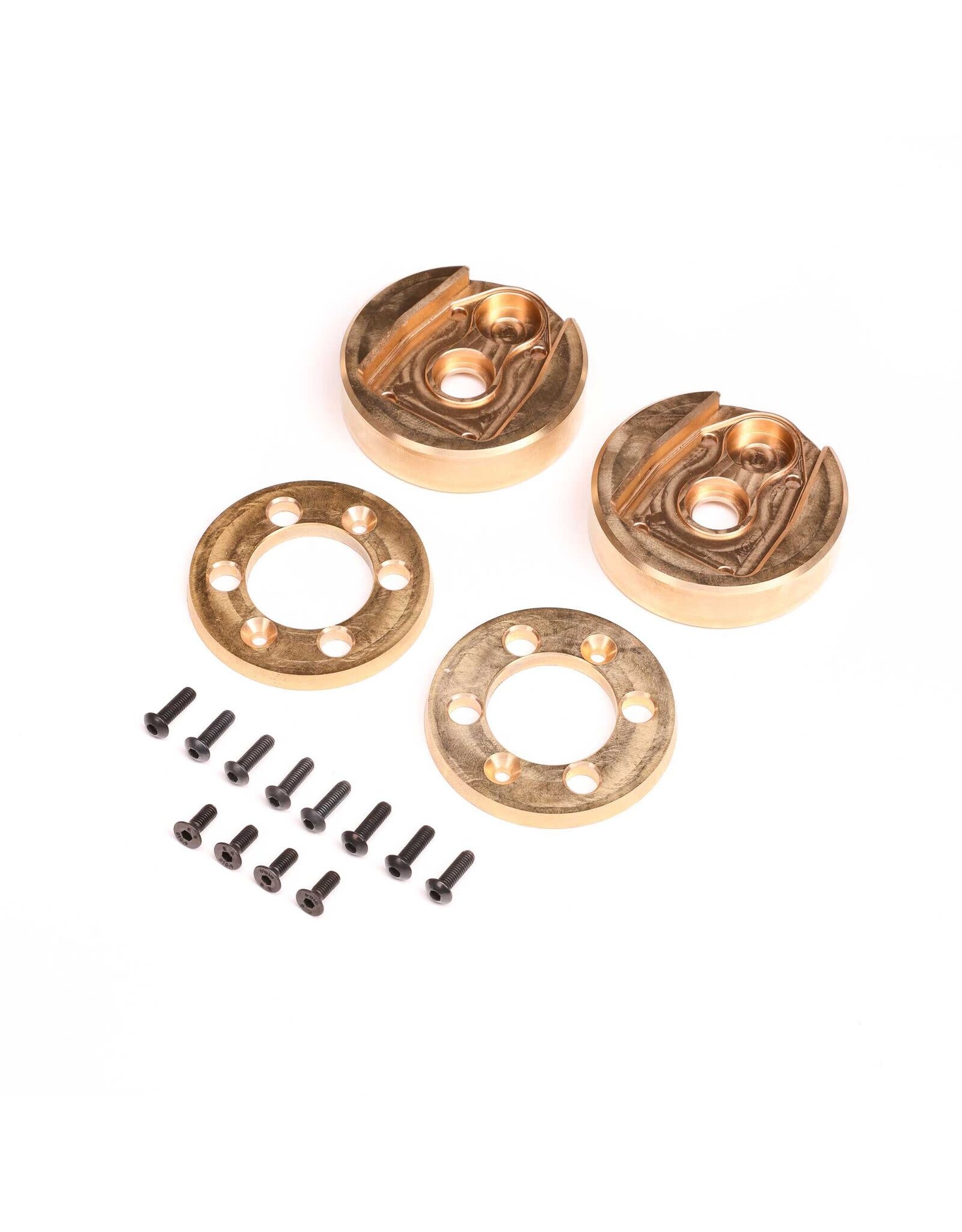 Axial Portal Cvr & Wghts, Brass(122.4g,34.6g ea), AF16P: AXP8