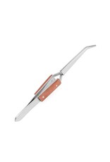 Enkay Curved, Wood Handle Soldering Tweezer