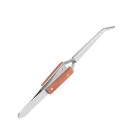 Enkay Curved, Wood Handle Soldering Tweezer