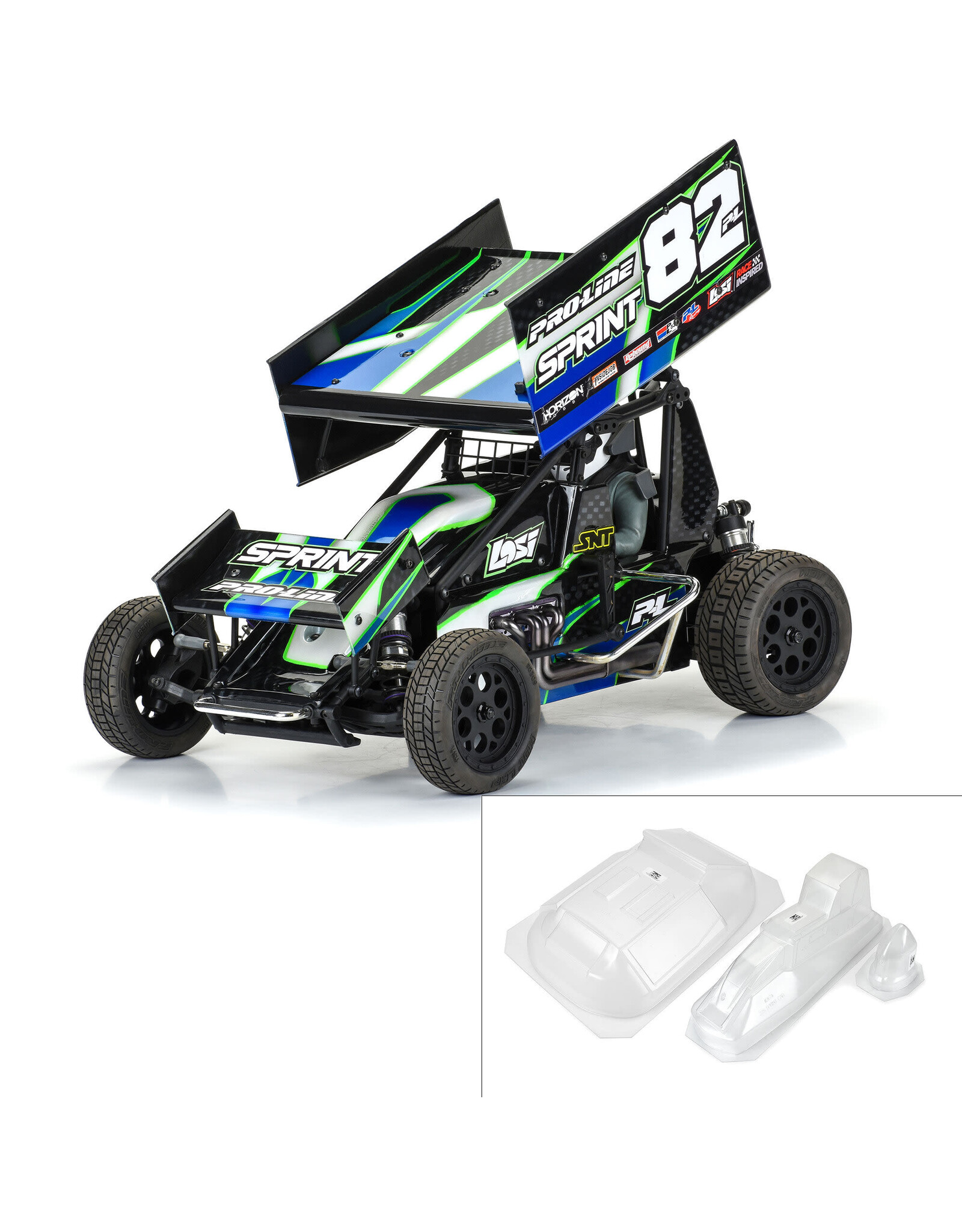 Pro-Line Lightweight Sprint Car Clear Body Panel Kit Losi 22S Sprint Car