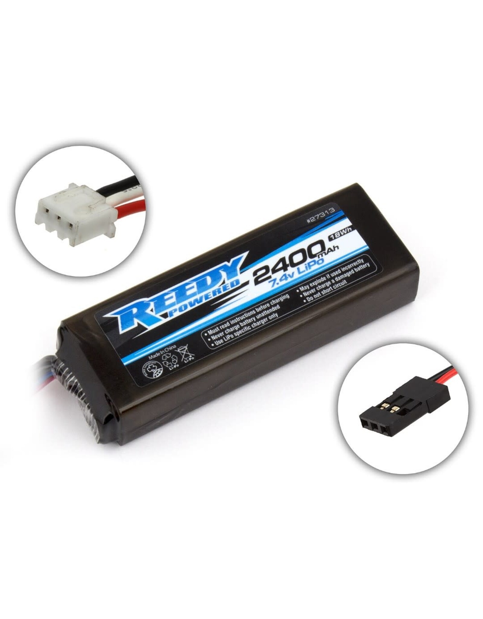 Reedy 2400mAh 2S 7.4V LiPo TX/RX Flat