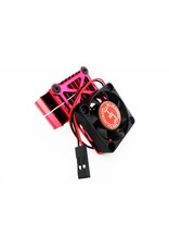 Hot Racing Clip-On Two-Piece Motor Heat Sink W/ Fan (Red)