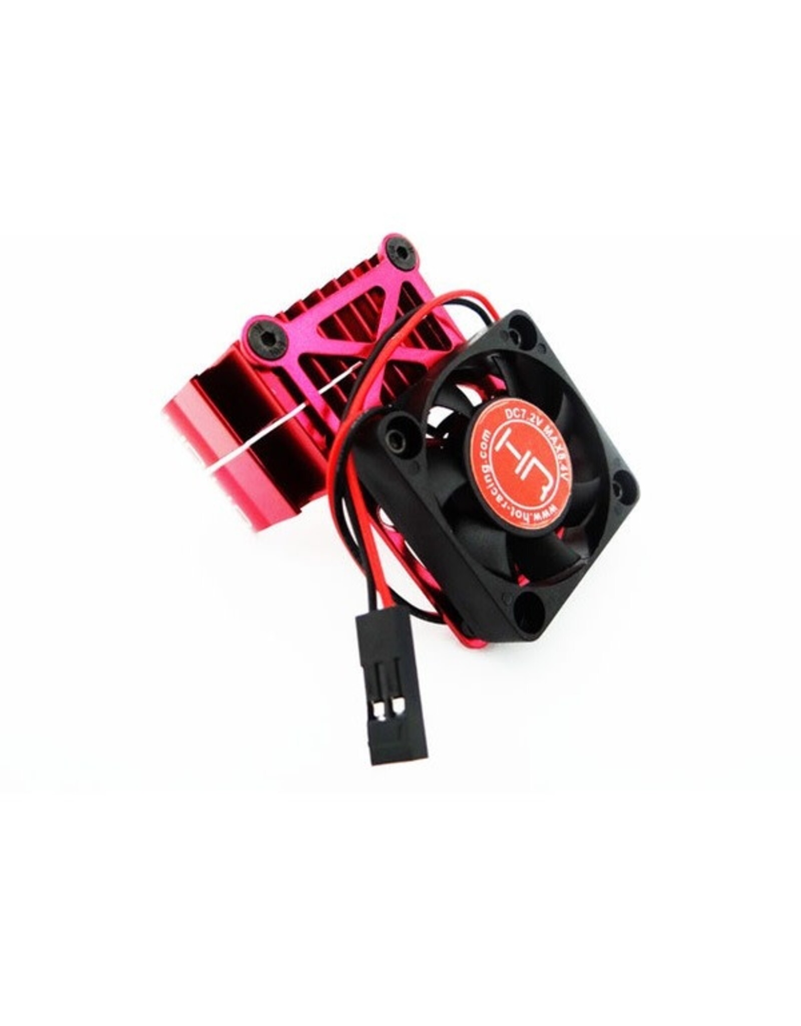 Hot Racing Clip-On Two-Piece Motor Heat Sink W/ Fan (Red)