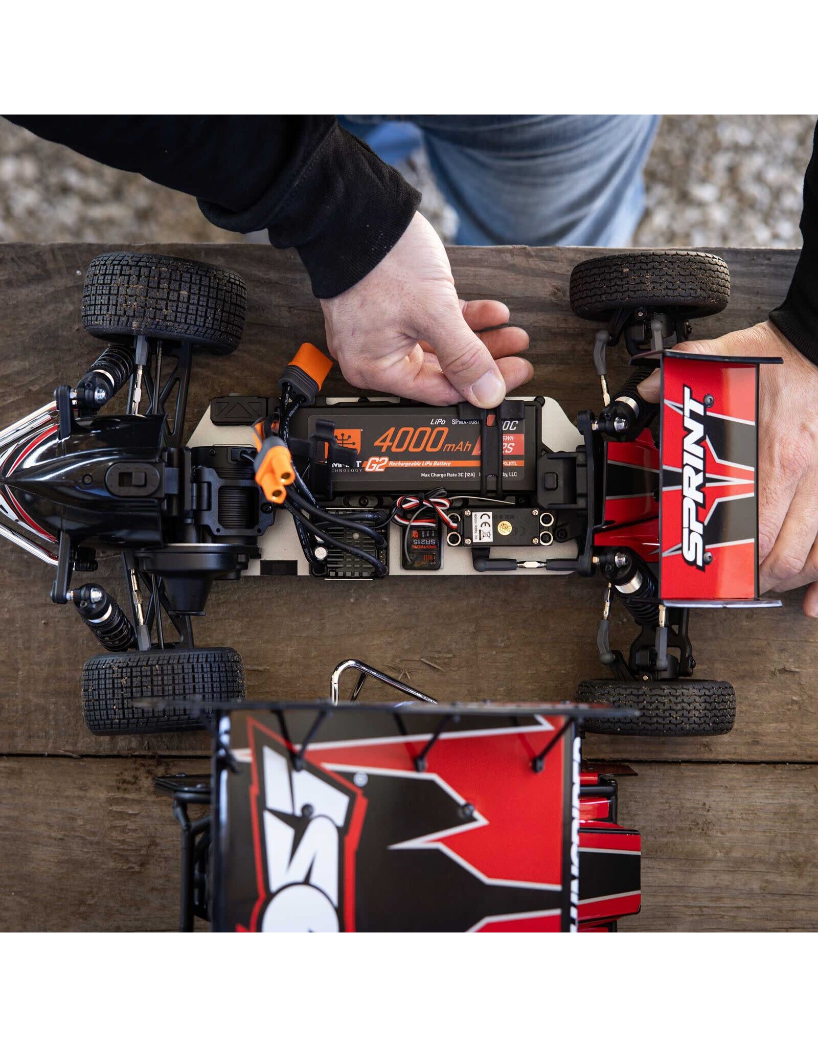 Losi 22S Sprint, RTR with Battery and Charger, Red: 1/10 2WD