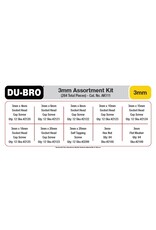 Dubro 3mm Hardware Assortment Kit, 264pcs