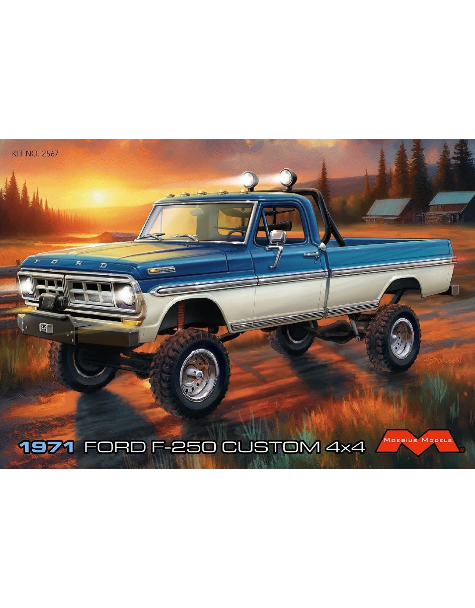 Moebius 1/25 1971 Ford F-250 Custom 4x4 Model Kit