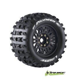 Louise R/C ST-Pioneer 3.8" Removable Hex Black Whls 6.4" OD(2)