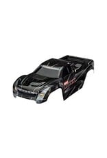 Traxxas Body, Mini Maxx, black (painted, decals applied)