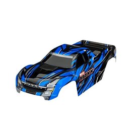 Traxxas Body, Mini Maxx, blue (painted, decals applied)