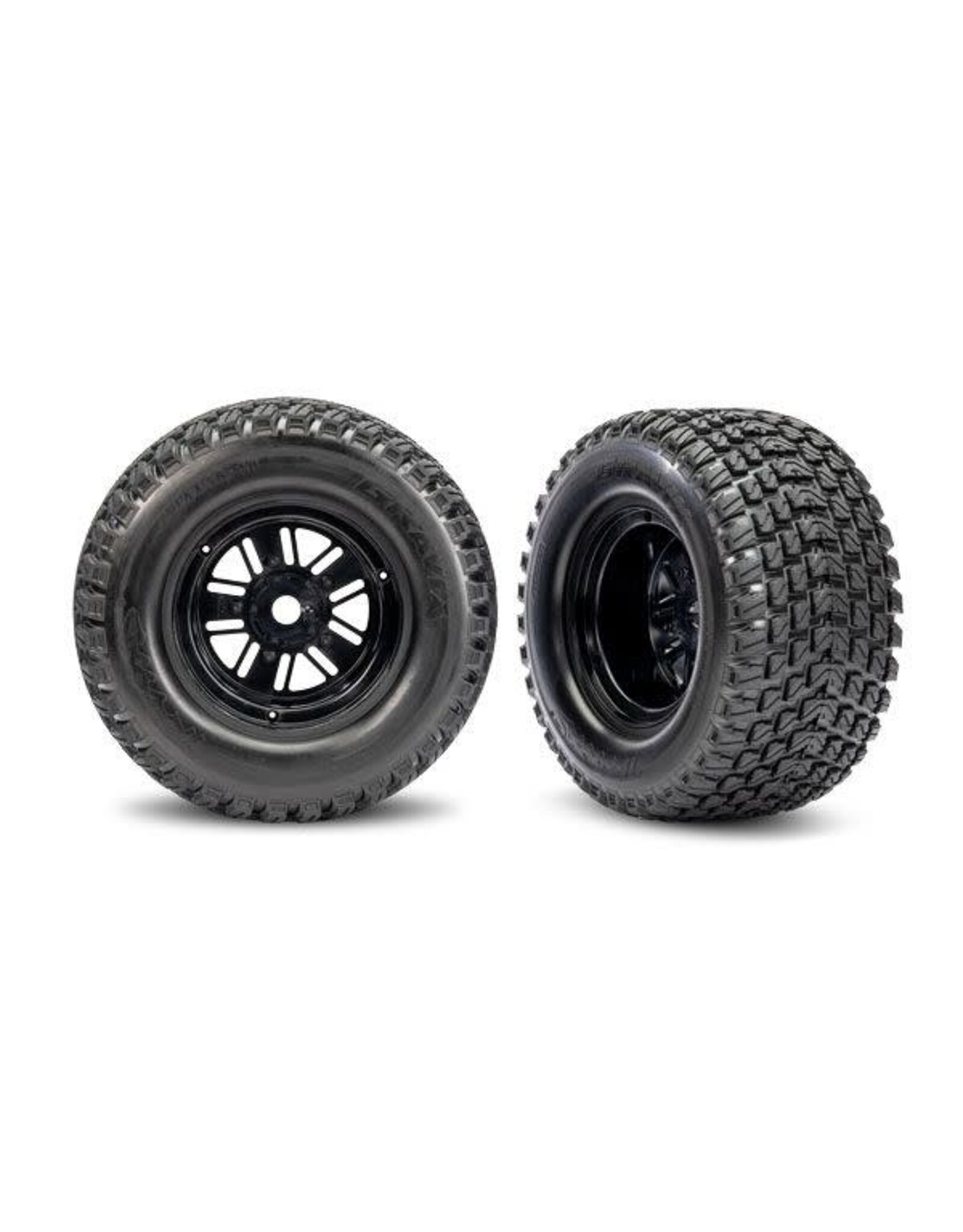 Traxxas Tires & wheels, Funco (Gravix, rear)(1 left, 1 right)