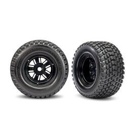 Traxxas Tires & wheels, Funco (Gravix, rear)(1 left, 1 right)