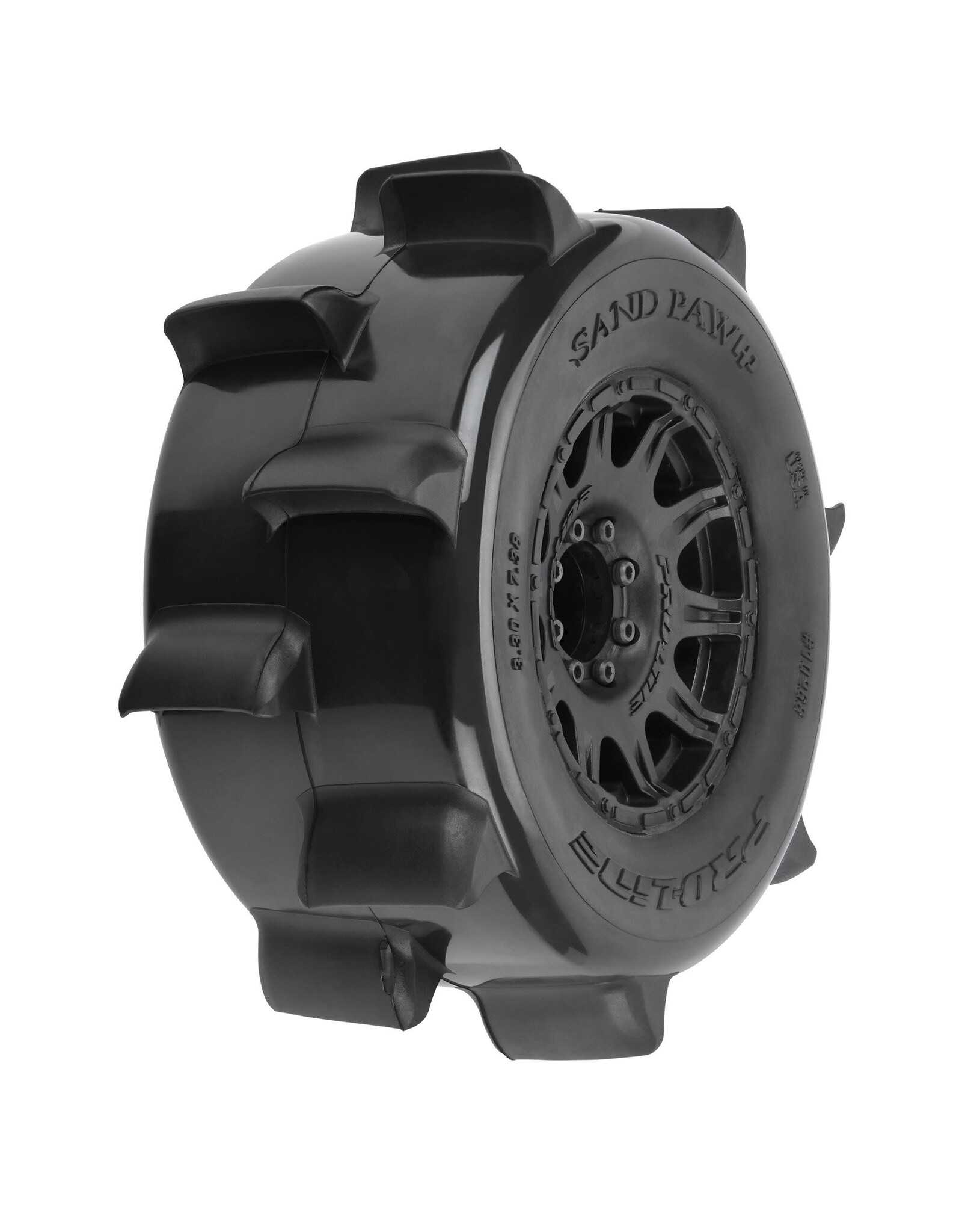 Pro-Line Sand Paw HP BELTED F/R 3.8" MT Tires MTD 17mm Black Raid (2)
