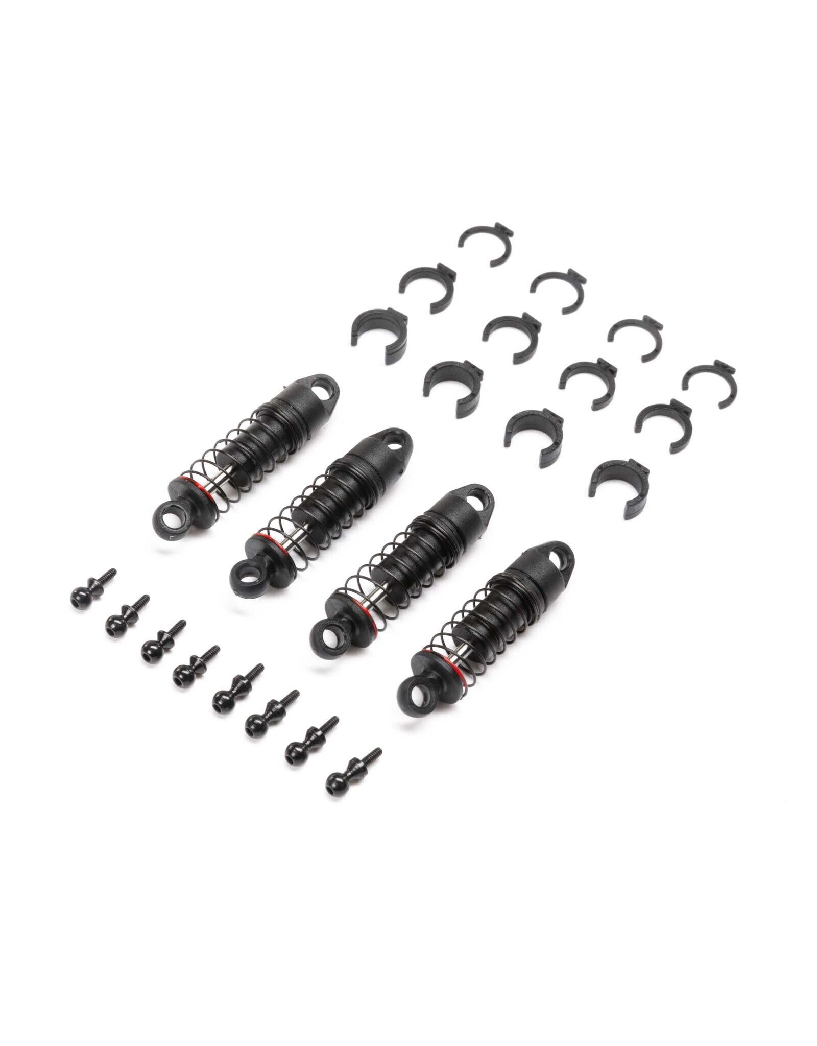 Axial Oil Shock Set 6mm, (.213 LBS/IN Red): SCX24 (4)