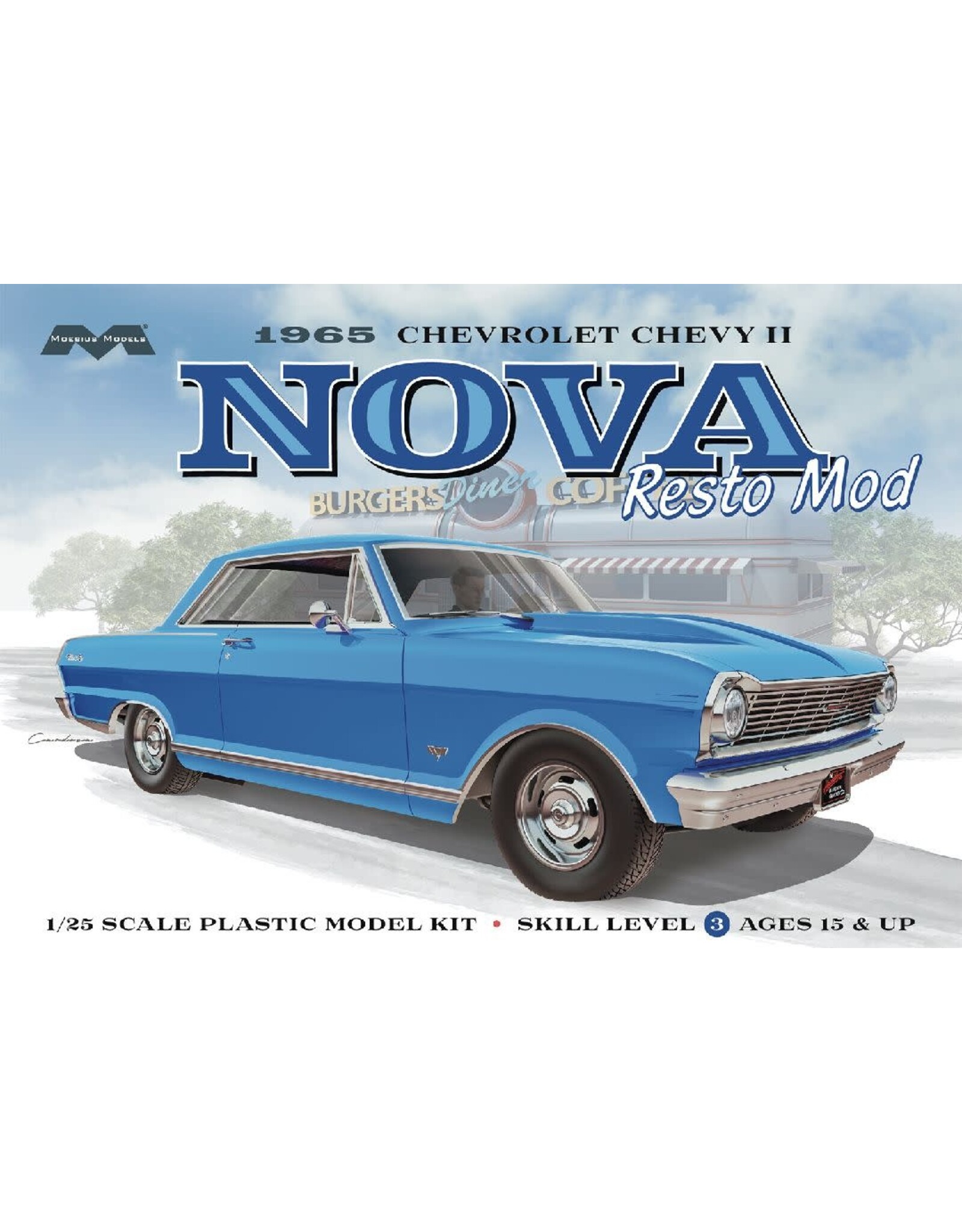 Moebius 1/25 1965 Chevy II Nova Resto Mod Model Kit