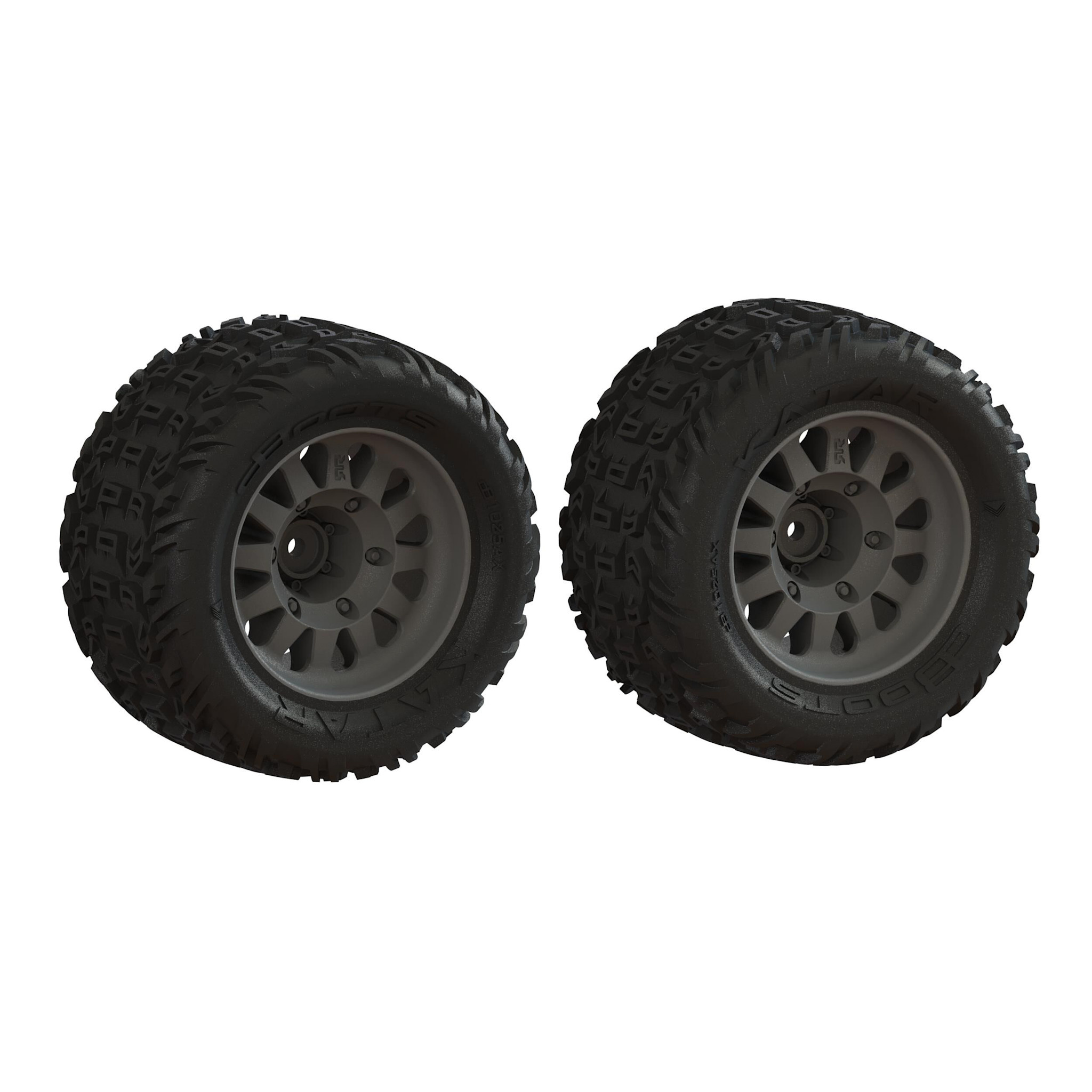 Set Di 2 Pneumatici Arrma Senton 1/10 Dboots Fortress SC - Con Cerchi Metallici Incollati (Z-ARA550087)