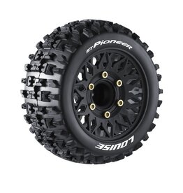 Louise R/C ST-Pioneer 2.8" Removable Hex Black Whls 4.0" OD(2)
