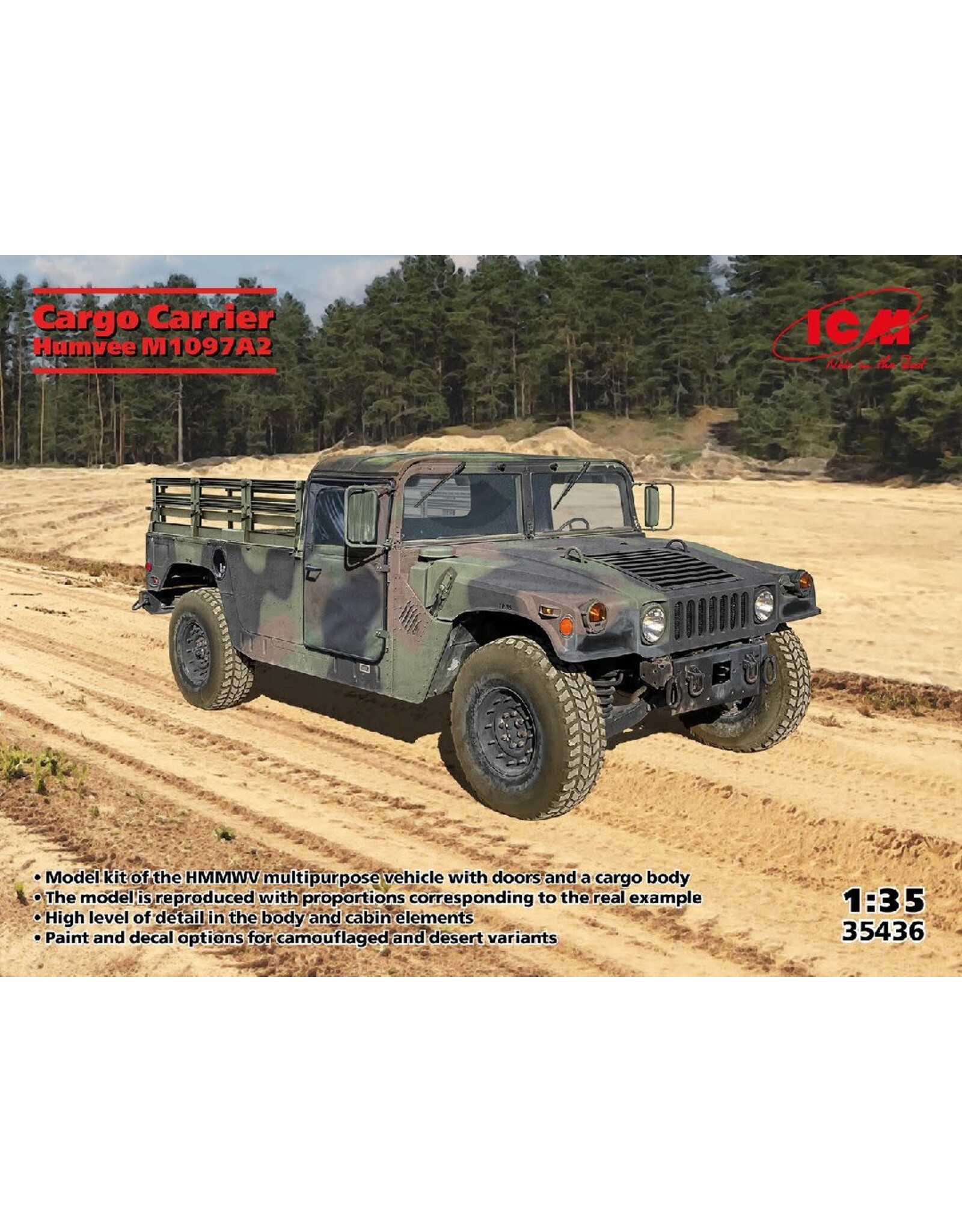 ICM 1/35 Humvee M1097A2 Cargo Carrier
