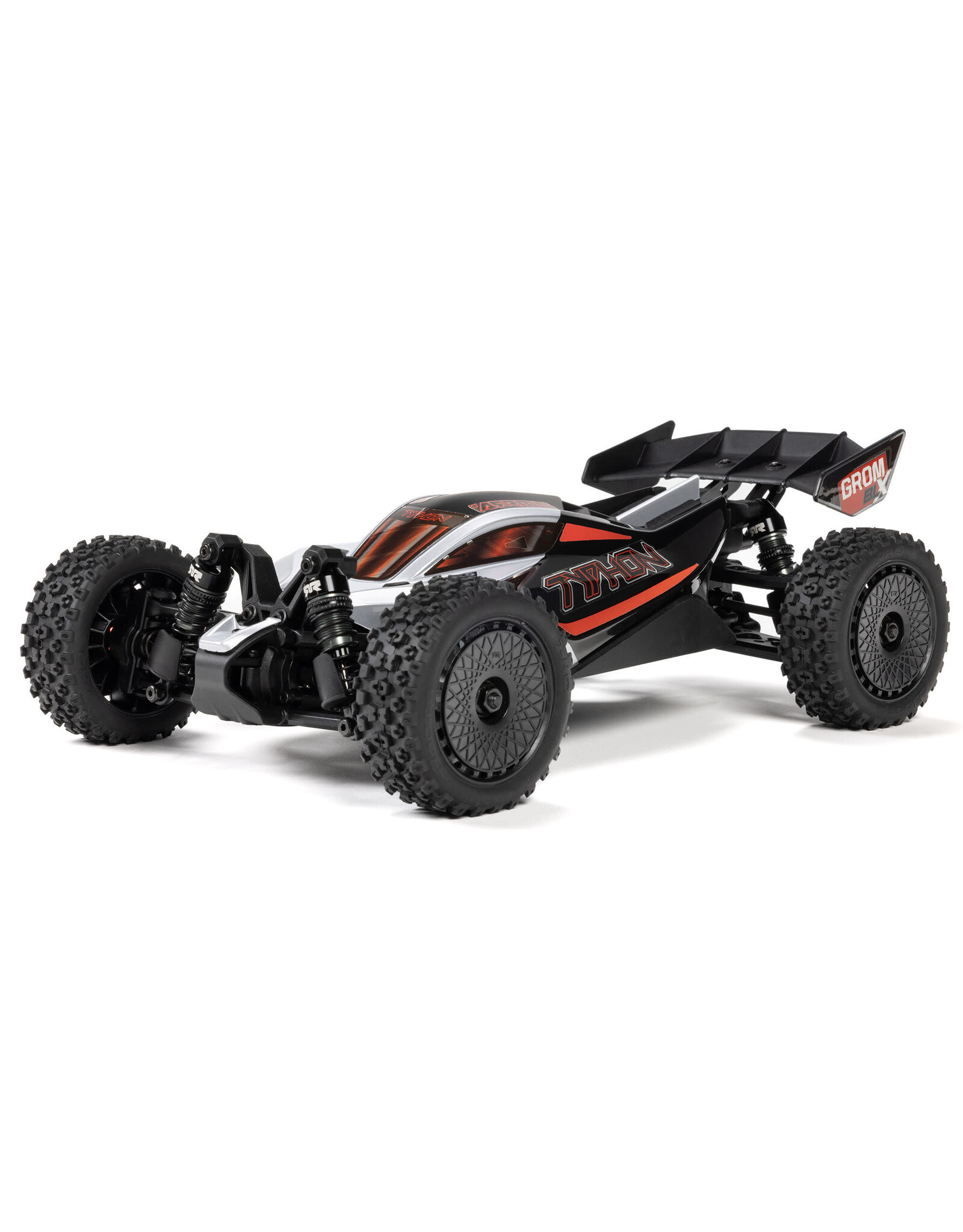 Arrma 1/14 TYPHON GROM 223S DSC 4X4 RTR Brushless Buggy, Silver