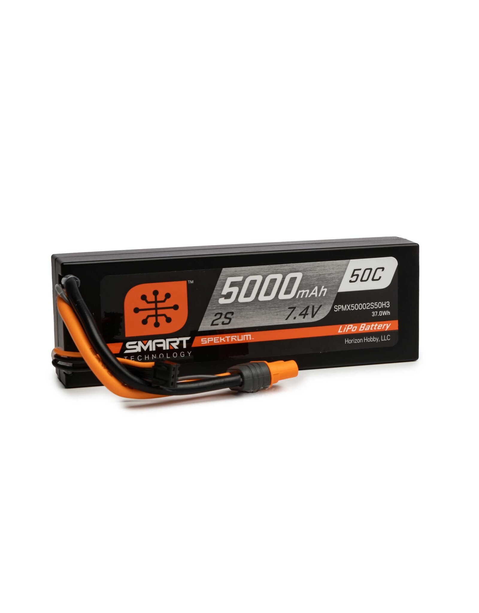 Spektrum 5000mAh 2S 7.4V 50C Smart LiPo Hard; IC3