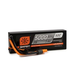 Spektrum 5000mAh 2S 7.4V 50C Smart LiPo Hard; IC3