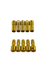 Racers Edge 3.5mm Gold Plated Bullet Plugs, Male & Female (5 pair)