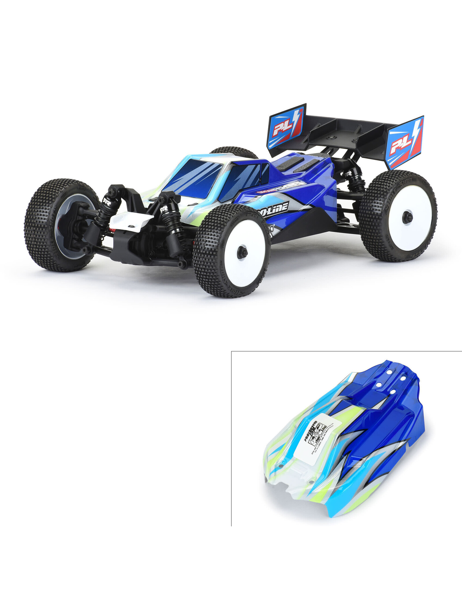 Pro-Line Limited Edition Axis Jagged Body Typhon Grom (White/Blue)